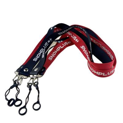 China Custom Wholesale Custom Durable Nylon Silk Screen Printed Logo Neck Lanyards With Silicone Ring No Min Order for sale