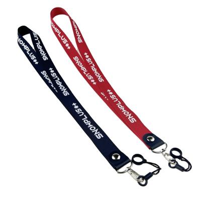 China High Quality Custom Durable 2022 Custom Logo Silk Screen Printed Nylon Lanyards With Silicone Ring for sale