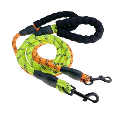 China Large Reflective Heavy Duty Nylon Braided Rope Dog Climbing Leash High Quality Reflective for sale