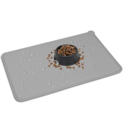 China Durable Silicone Dog Place Mat Cat Bowl Pet Feeding Mat Dog Food Dish Sucker Non Slip Lick Pad For Dog for sale