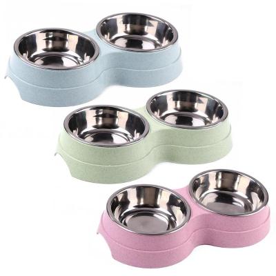 China Viable Pet Food Bowl Stainless Steel Pet Bowl Dogs Cats Drinking Dish Feeder for sale