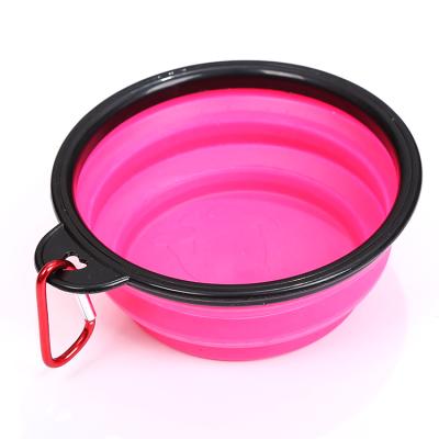 China New Design Dog Pet Bowl Collapsible Cup Dish Portable Non-automatic Collapsible Travel Bowl For Pet Cat Food for sale