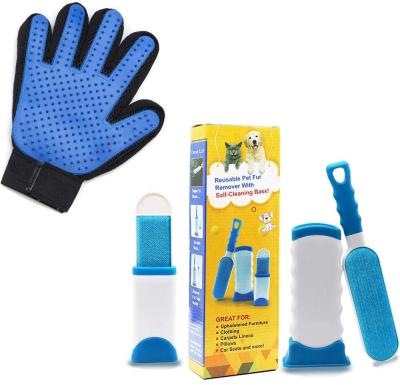 China Cheap Stocked Price Pet Hair Remover Kit Pet Grooming Gloves For Cat Dog And Dog Cleaning Glove Brush Tool Kit for sale