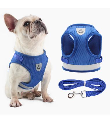 China Personalized Reflective Small Dog Vest Chest Harness Leash Pet Leash for sale