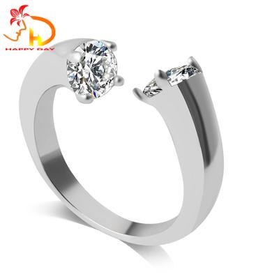 China Best grade design fashion rhinestone decoration ring gift ribbon classic top unique lady cut ring jewerly for sale