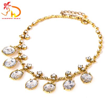 China Classic Trendy Choker Necklace Women Delicate Rhinestone Choker Necklace Jewelry Accessory for sale