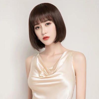 China Beautiful Straight Hair Bob Wig With Bang Straight Hair Bangs Short Bob Wigs for sale