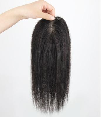 China Top Cover Female Gray Hair Wig Piece Soft Wig Hair Air Real Bangs Thin Invisible Head Replacement Hair Extensions for sale