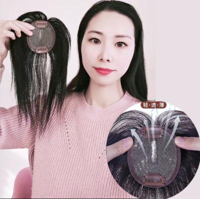 China Reissue 3D Piece Soft Breathable Air Bangs Invisible Top Female Hair Wig Piece And Traceless Replacement Piece Hair Extension Wig for sale