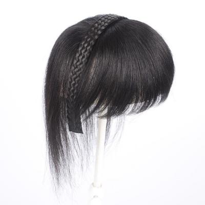 China Soft and Breathable Bang Wig Soft Breathable Silk Low Bangs Circle Wig Headband Braid Hair Natural Wig for sale