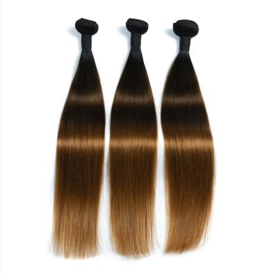 China Fast Shipping Black Two Tone Bundle Women Straight Hair Bundles Hair Extensions 16 Inch T30 Brown Straight Hair Extensions for sale