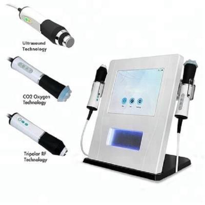 China Skin Tightening 3 in 1 Facial Skin Care CO2 Oxygen Therapy Ultrasound RF Acne Treatment for sale