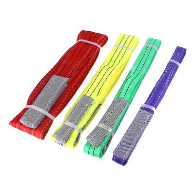 China Well-designed polyester flat webbing sling webbing polyester goods end lifting sling for sale