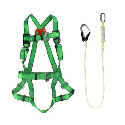 China Cheap Price High Quality Aerial Work Three Point Fall Protection Full Body Rescue Safety Harness Fall Arrest Harness With Lanyard for sale