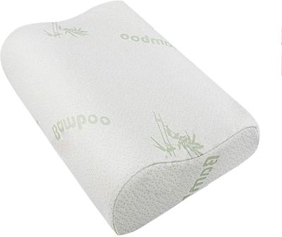 China Orthopedic Memory Foam Bed Wave Shape Anti Dust Mite Bamboo Bamboo Pillow With Natural Hypoallergenic Cover for sale