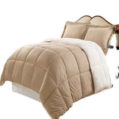 China European White Lambswool Wool Home Comforter Knitted Pattern Flannel Throw Sherpa Fleece Filling Blanket for sale