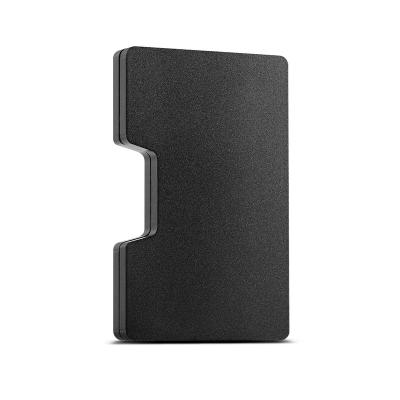 China 2021 Fashion Slim Wallet Rfid Blocking Bank Card Box Aluminum Alloy Metal Credit Card Creative Anti-degaussing Fashionable Holder for sale