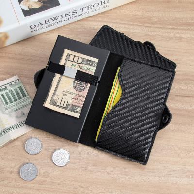 China Custom Aluminum Metal Credit Card Case Key Wallet RFID Casekey RFID Logo RFID Button Pop Up Cedit Card Holder Wallet for sale