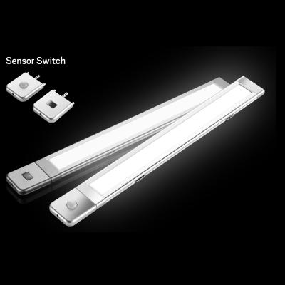 China Led light with ultra thin motion sensor OR handwave switch linear rigid aluminum LED strip bar light for under cabinet funiture display shelf for sale