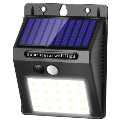 China 3 Kinds PIR Motion Sensor Modes IP65 5.5V Outdoor Solar Radio LED Wall Lights Outside COB Motion Sensor Garden Lights Yard Fence for sale