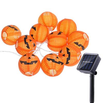 China 3 Modes Motion Sensor LED Lantern Halloween Holiday Lights String DIY Manual Pumpkin Light String INS Solar Style Decorative Light String for sale