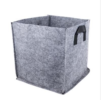 China Modern Square Flowerpot Gray Cloth Planting Bag Thickened Plant Amazon Seedling Bag Growth Bag for sale