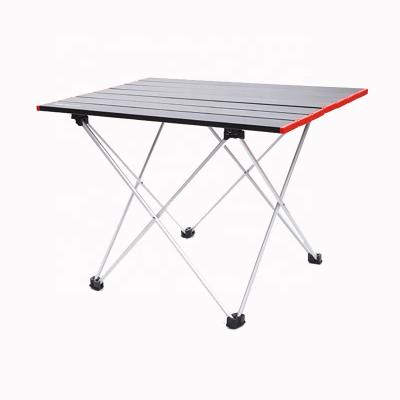 China Modern Design Lightweight Square Camping Aluminum Outdoor Roll Up Folding Table for sale