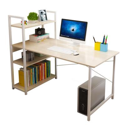 China Steel Leg Home Office Computer Laptop Desk Convertible Wood Desk For Student Children With Bookshelf for sale