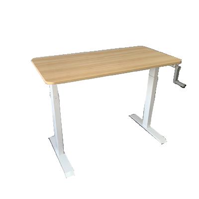 China Adjustable Desk Frame Manual Crank (Height) Height Sit Stand Computer Desk for sale