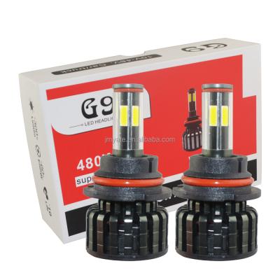 China CE 12V 24V 6sides G9 12000LM 6sides factory price car and truck low hi 360 COB 6000k HB1 9004 fit for car led headlight for sale