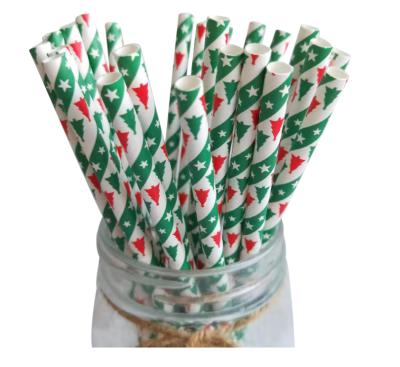 China 100%biodegradable Striped Paper Straws Party Disposable Milk Paper Drink Tea Custom Degradable Straws for sale