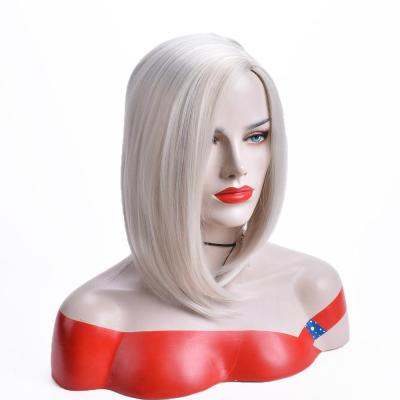 China Wholesale Straight Shoulder Length Straight Wigs With Colors Snythetic Hair Heat Resistant Wigs For Women for sale