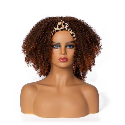 China Aishili Curly Headband Wig For Black Woman Curly Hairband Synthetic Wig Headband Wig for sale