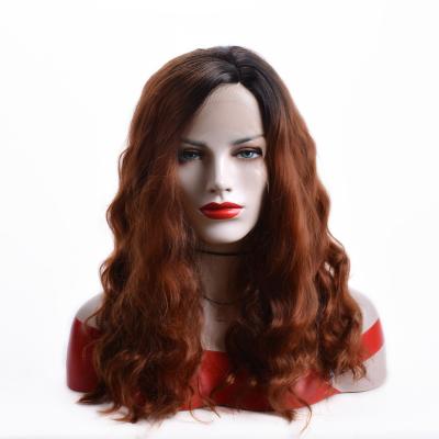 China AiShiLi Hair Lace Front Body Wave Wigs With Brown Heat Resistant Synthetic Hair Wholesale Wig for sale