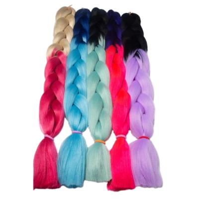 China Wholesale Aishili 64inches 165g Synthetic Fiber Extensions Pre Stretched Jumbo Expression Synthetic Ombre Crochet Braiding Hair for sale