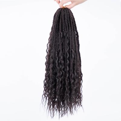 China wholesale crochet hair extension box river locs braid hair faux synthetic extension locs crochet hair for sale