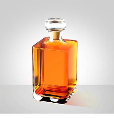 Cina bottiglia di whiskey 750ml/timbratura calda dorata/logo impresso/sughero di legno in vendita