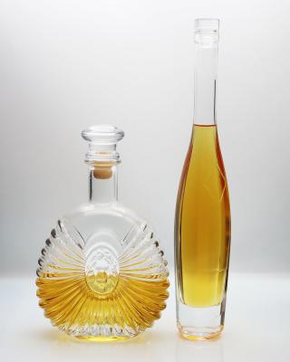 Chine bouteille en verre Diamond Super Premium Printing Golden de vin de la glace 375ml à vendre