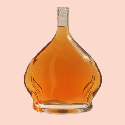 China Luxuriöse Flint Brandy Glasflasche zu verkaufen