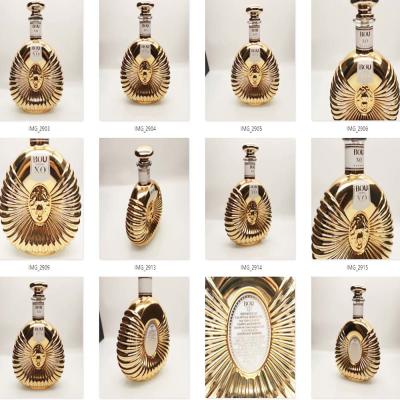 China Golden Electroplating Luxury Spirits Bottle for sale