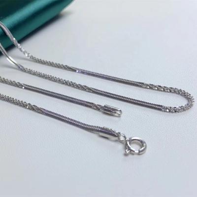 China CLASSIC 40N 45cm About 18inches Length 925 Sterling Silver Manufacturer Chain With Gold Plated Necklace for sale