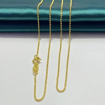 China CLASSIC 37N 45cm About 18inches Length 925 Sterling Silver Manufacturer Chain With Gold Plated Necklace for sale