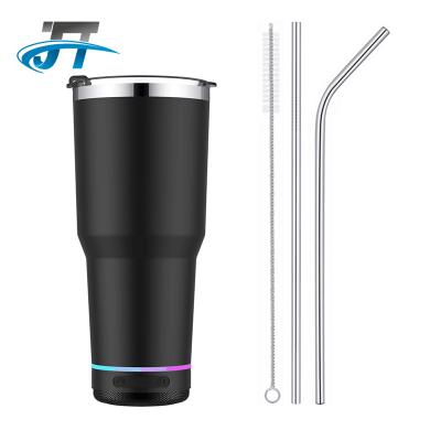 China JT 2022 JT 2022 Rocker Cups Vacuum Insulated White Music 30oz Smart Travelstainless Steel Wireless Speaker Water Bottle for sale