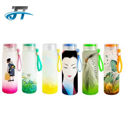 China Viable wholesale sublimation frosted glass tumbler 16 oz sublimation glass tumbler box tumblers for sale