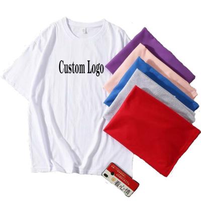 China Wholesale 200GSM Anti-Wrinkle Casual Graphic T-shirt Women Dress Custom Ladies T-shirts 100% Cotton Oversized Logo T-shirt For Woman for sale