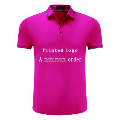 China multiple color cotton Anti-wrinkle white polo shirt pure SILK SCREEN PRINT polo t-shirt men custom for sale