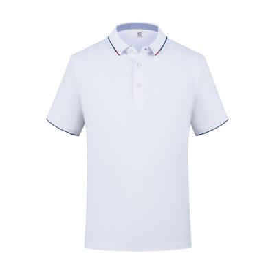 China new Anti-wrinkle Solid Color Polo Shirt Men Short Sleeve Polo Shirt Shrink Proof Outdoor Casual T-shirt for sale