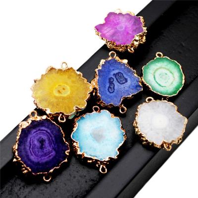 China Fashionable Natural Agate Sunflower Necklace Gem Pendant Bracelet Pendant Diy Accessories Jewelry for sale