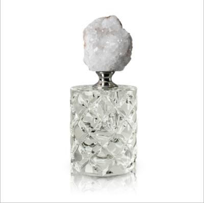 China White Crystal Agate Bud Crystal Glass Perfume Bottle Craft Decoration Wholesale From China for sale