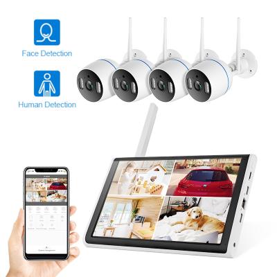 China NIGHT VISION 4CH Motion Detection Alarm IP Surveillance NVR CCTV Video Video Kit P2P WiFi Wireless CCTV Security Camera System with 10